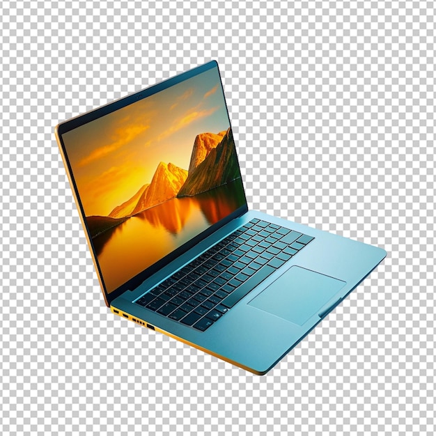 laptop on a white background 3d rendering comput