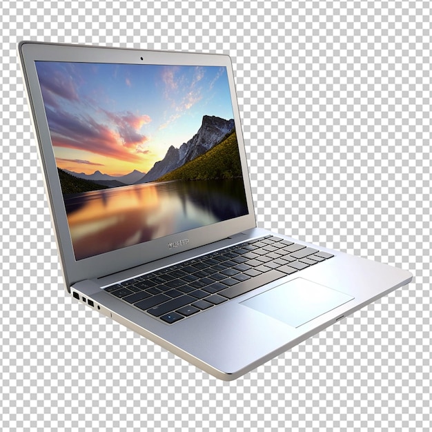 laptop on a white background 3d rendering comput