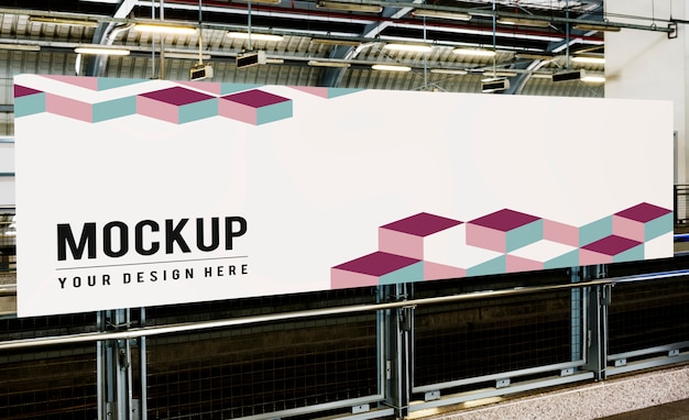 PSD large billboard mockup for advertisements