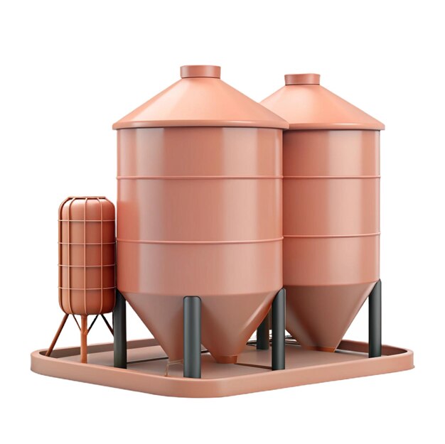 a large copper tank with two tanks on it