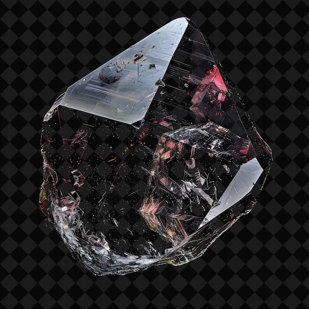 PSD a large diamond that is broken and has a broken piece of broken glass