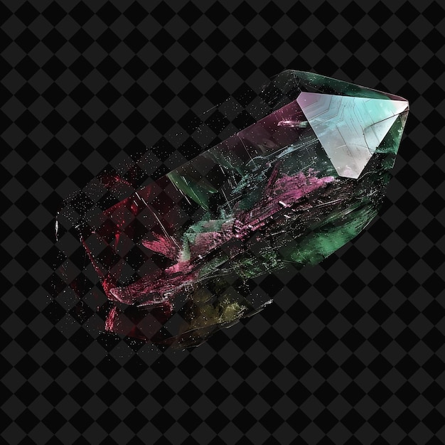 PSD a large diamond that is pink and green