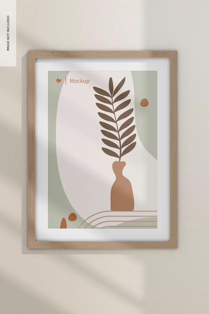 Large Nordic Frame with Passepartout Mockup