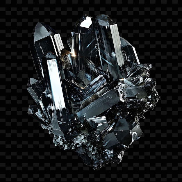 a large piece of black gemstones with a black background