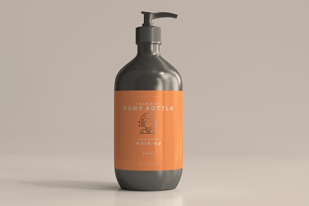 Large Pump Bottle Mockup