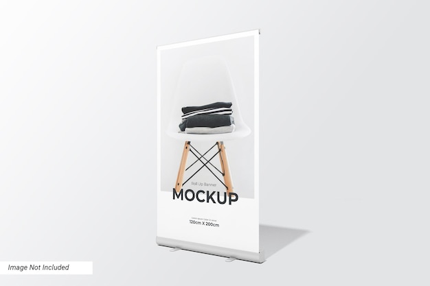 Large Standing Roll Up Banner Mockup