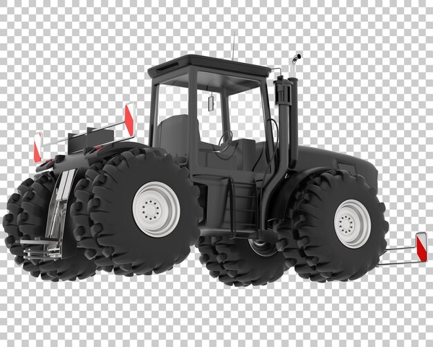 Large tractor on transparent background 3d rendering illustration