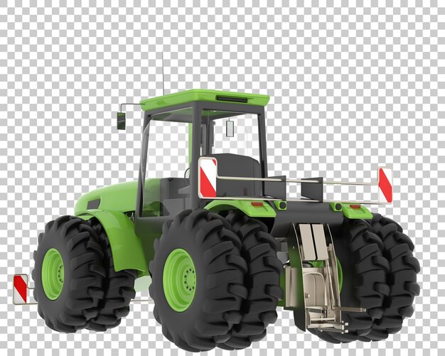 Large tractor on transparent background 3d rendering illustration