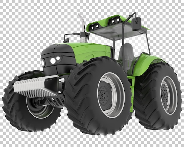 Large tractor on transparent background 3d rendering illustration