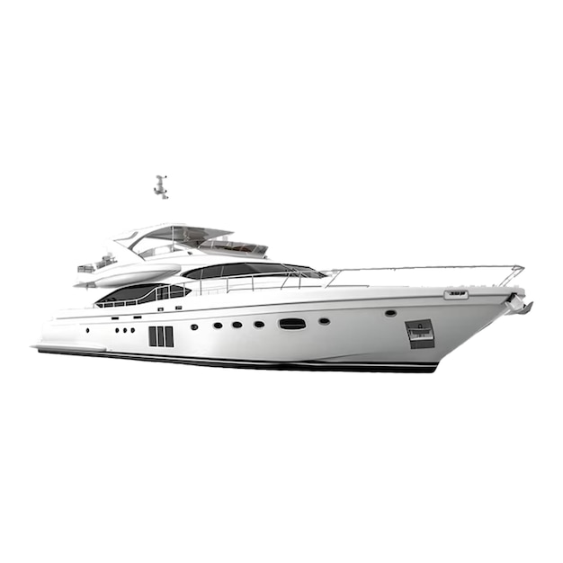 a large white yacht is shown on a white background