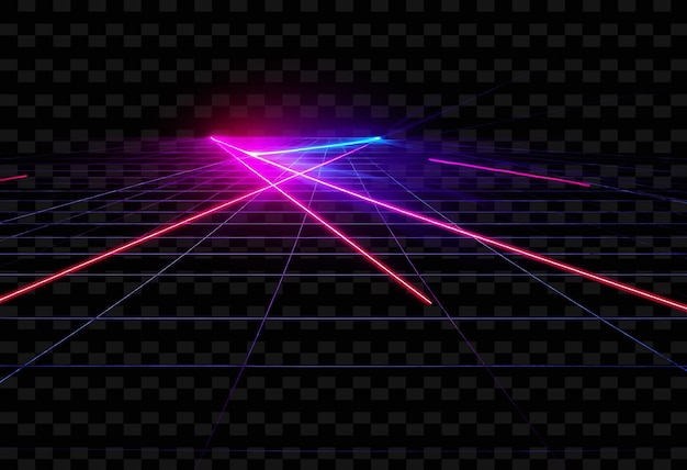 PSD laser grid projects sharply combining bright red and deep blue t y2k neon inspired light textureh