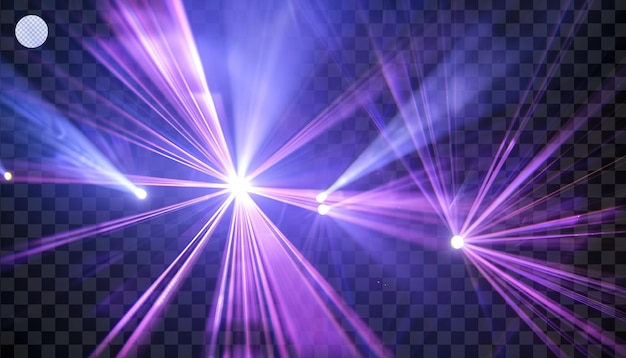 Laser light on transparent background