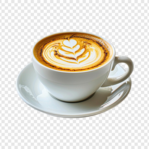 PSD latte isolated on transparent background