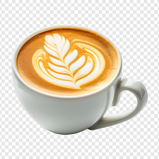 PSD latte isolated on transparent background