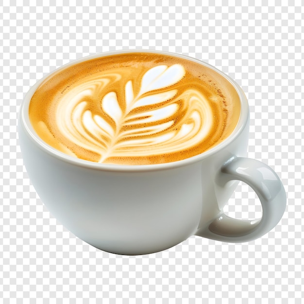 PSD latte isolated on transparent background