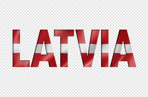 Latvian flag text font