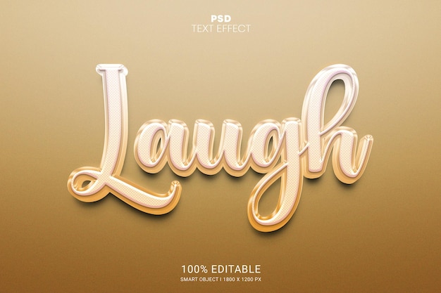 Laugh 3D PSD Editable Text Effect Design