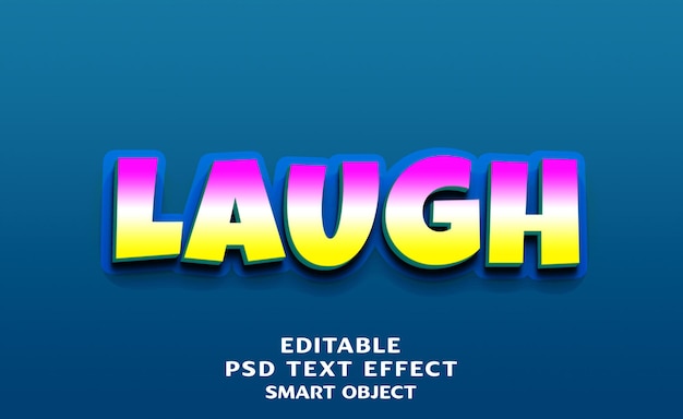 Laugh 3d text effect design