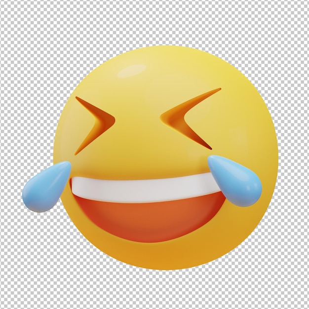 laughing emoji 3d illustration