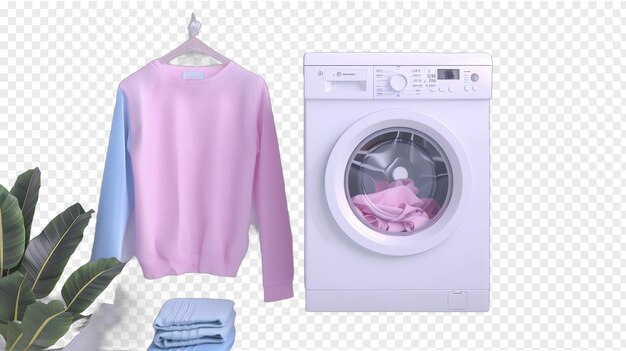 Laundry guide chart near washing machine clean style