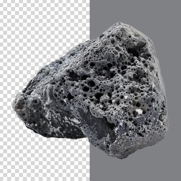 Lava stone isolated on transparent background