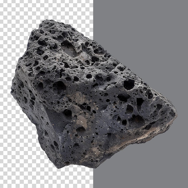 Lava stone isolated on transparent background