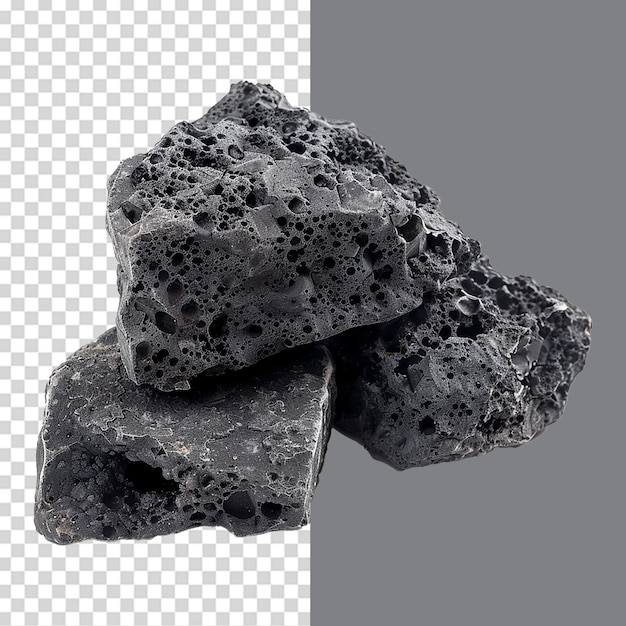 Lava stone isolated on transparent background