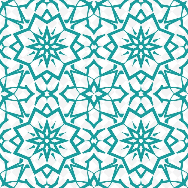 Lavish Moroccan Pattern With Kind of Star Icon and Arabesque Nature Inspired Abstract Outline Art