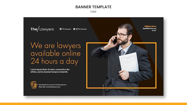 PSD law template banner design