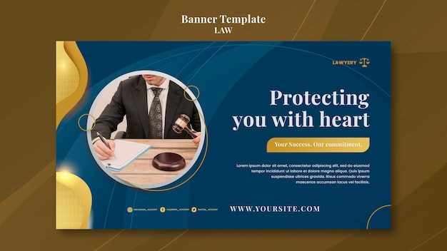 PSD law template banner design