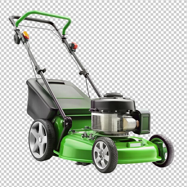 PSD lawn mower on transparent background