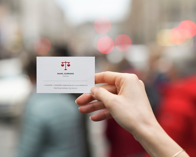 Lawyer business card mockup 