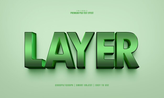 PSD layer 3d editable premium psd text effect