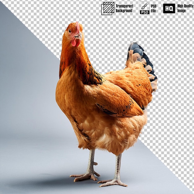 Layer Chicken Full Body on Transparent Background