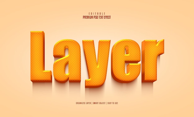 PSD layer editable premium psd 3d text effect