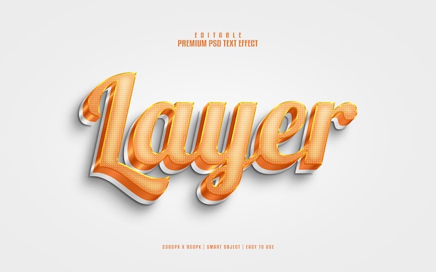 Layer editable premium psd text effect maker