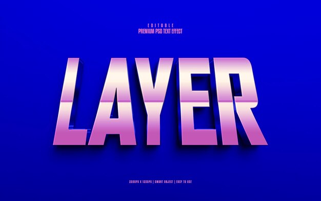 PSD layer layer editable premium 3d psd text effect