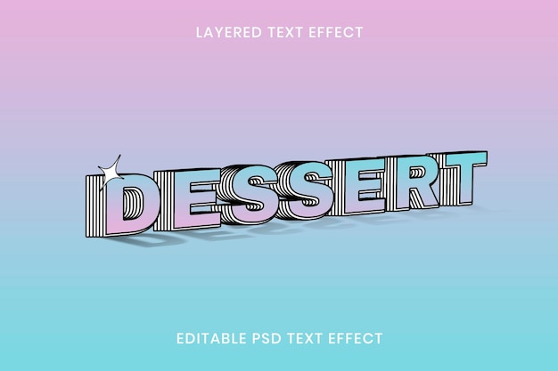 PSD layered text effect psd editable template