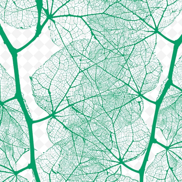 PSD leaf vein network texture with branching vascular and intric png creative overlay background decor