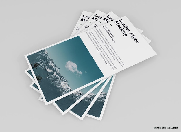 leaflet flyer mockup design isolated