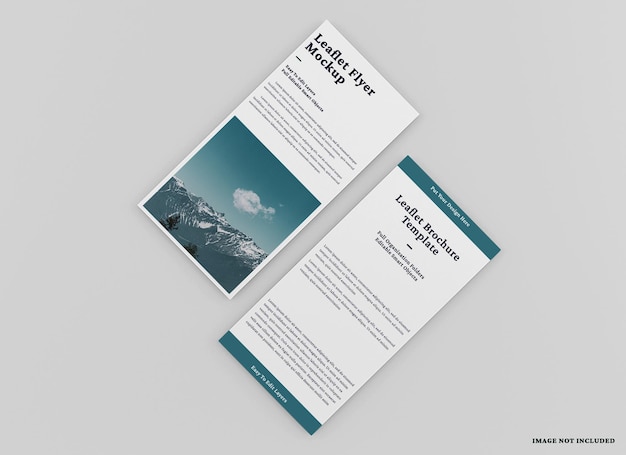 leaflet flyer mockup design isolated