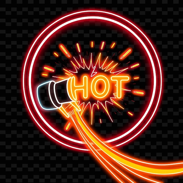 Lean Shot Putter With Shot Neon Launch Art Design With Explosive Red and Yellow Mixed Color Deco