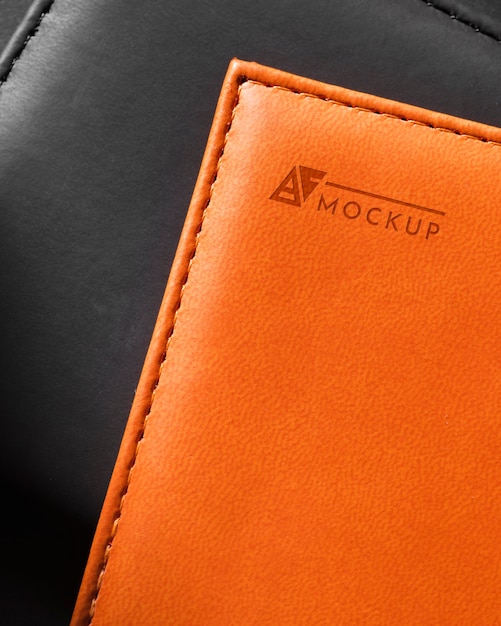 Leather agendas mock-up