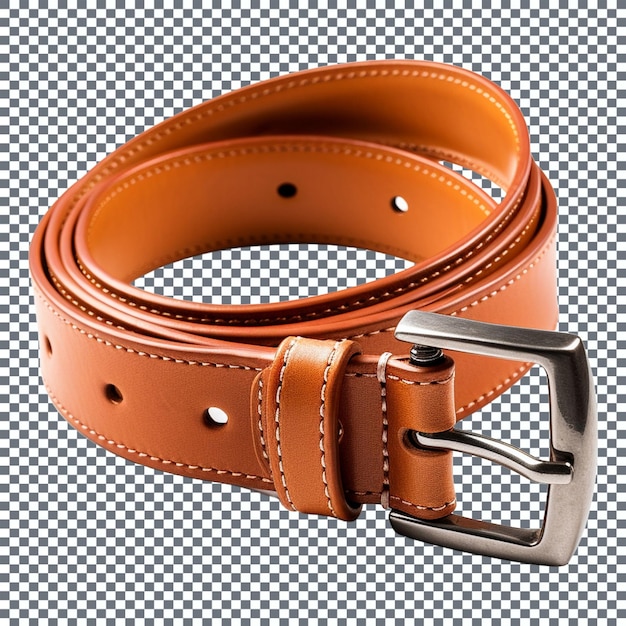 Leather belt isolated on a transparent background