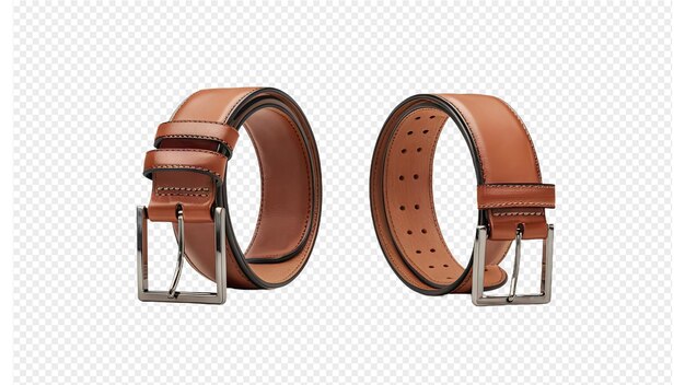 PSD leather belt with a leather band