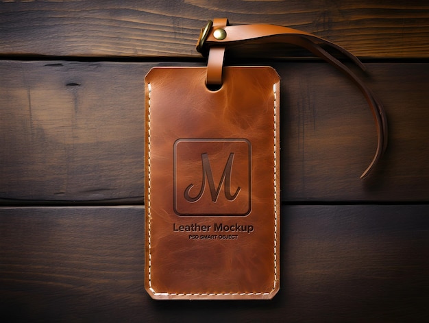 Leather label mockup