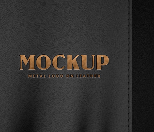 Leather logo mockup