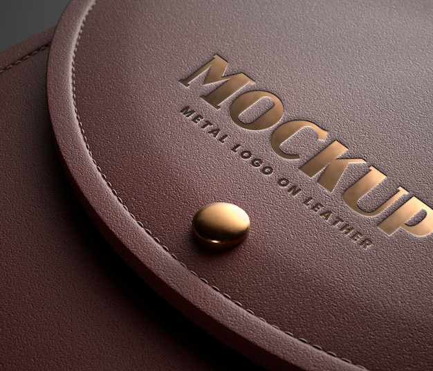 Leather logo mockup