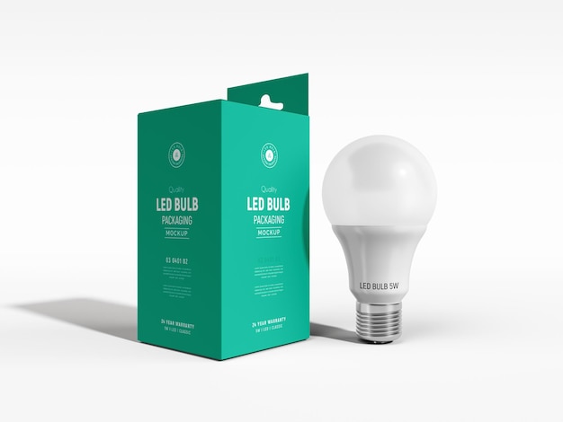 Led Light Bulb Branding Showcase Mockup