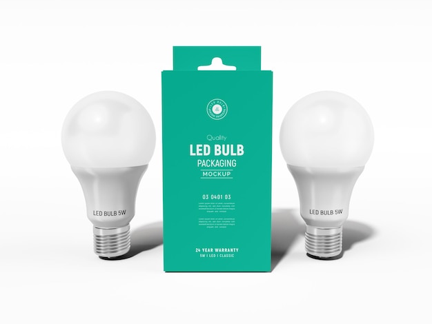 Led Light Bulb Branding Showcase Mockup